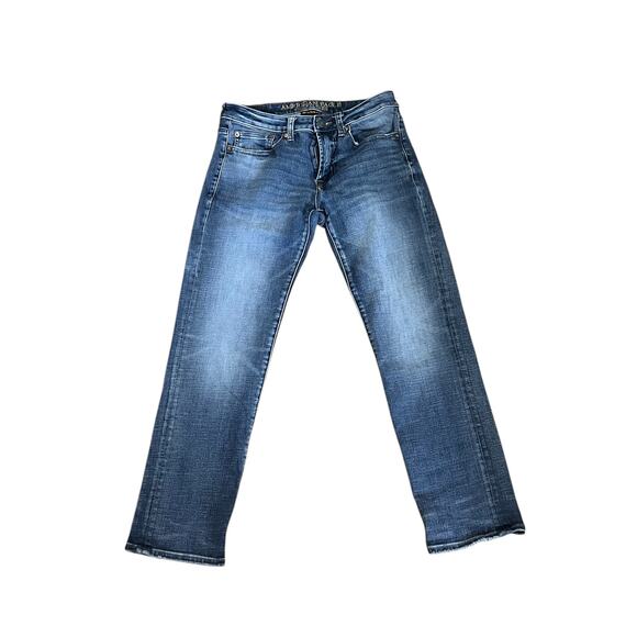 American Eagle Mens Jeans Size 28 x 30 Slim Straight 360 Extreme Flex Denim Blue - Picture 1 of 8
